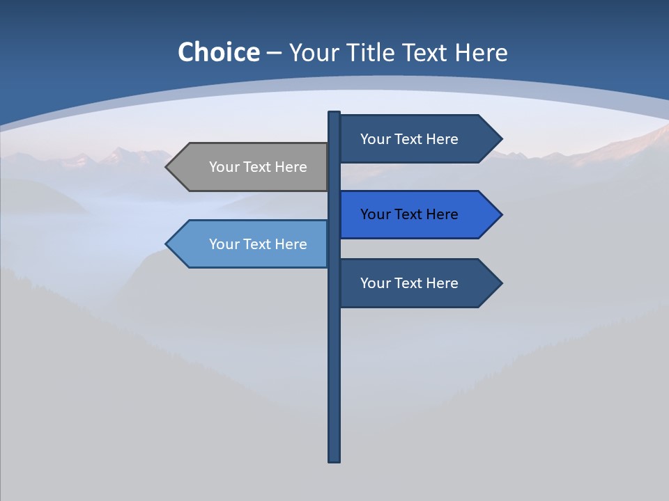Serenity Horizontal Glacier PowerPoint Template