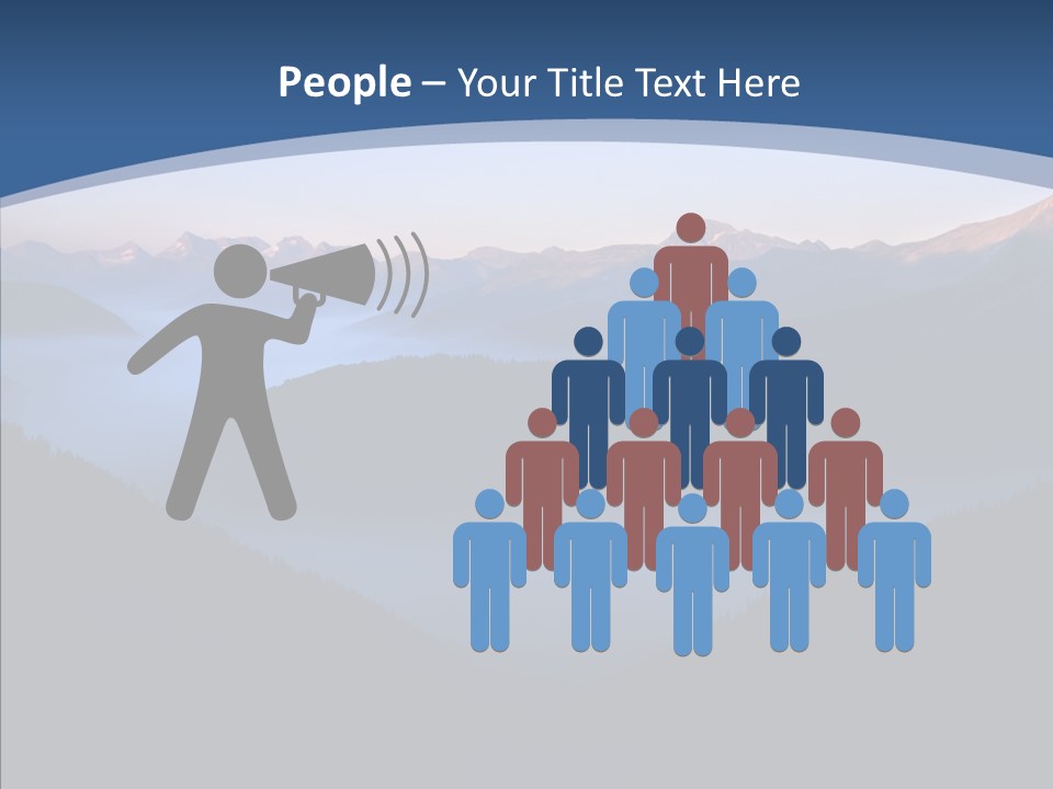 Serenity Horizontal Glacier PowerPoint Template