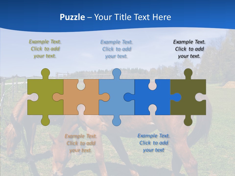 Colorful Fast Horse Racer PowerPoint Template