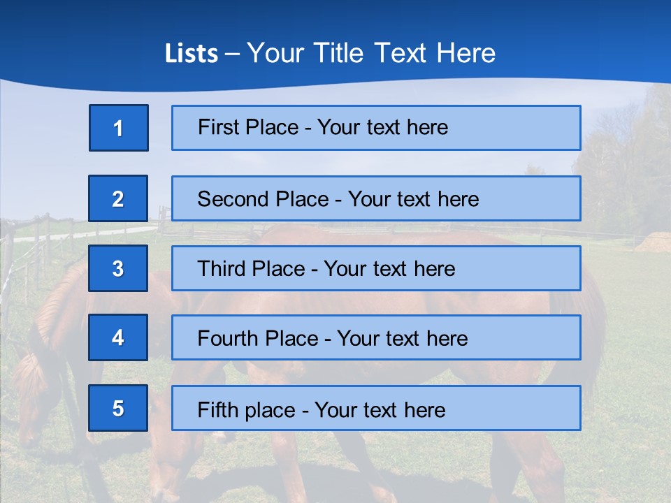Colorful Fast Horse Racer PowerPoint Template