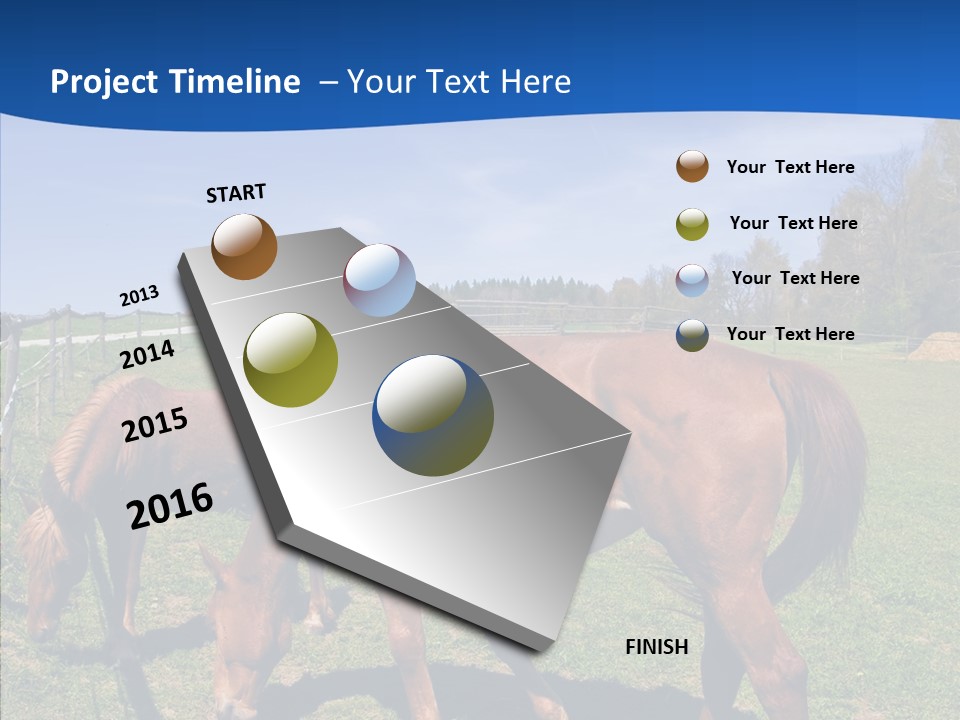 Colorful Fast Horse Racer PowerPoint Template