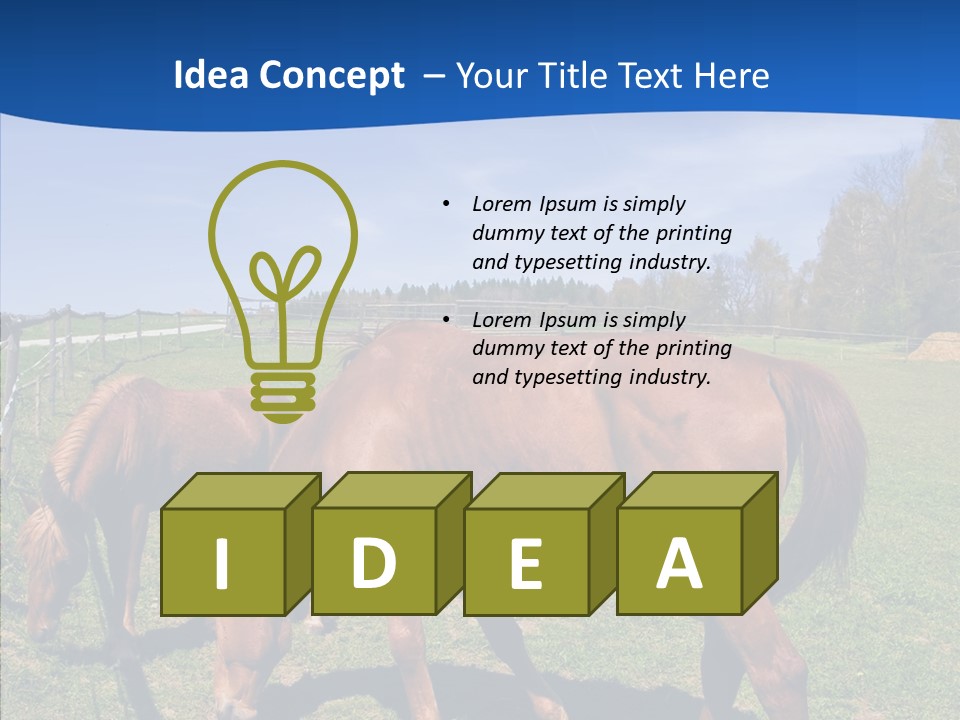 Colorful Fast Horse Racer PowerPoint Template