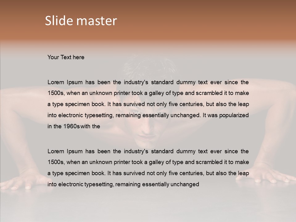 Sensuality Male Body PowerPoint Template