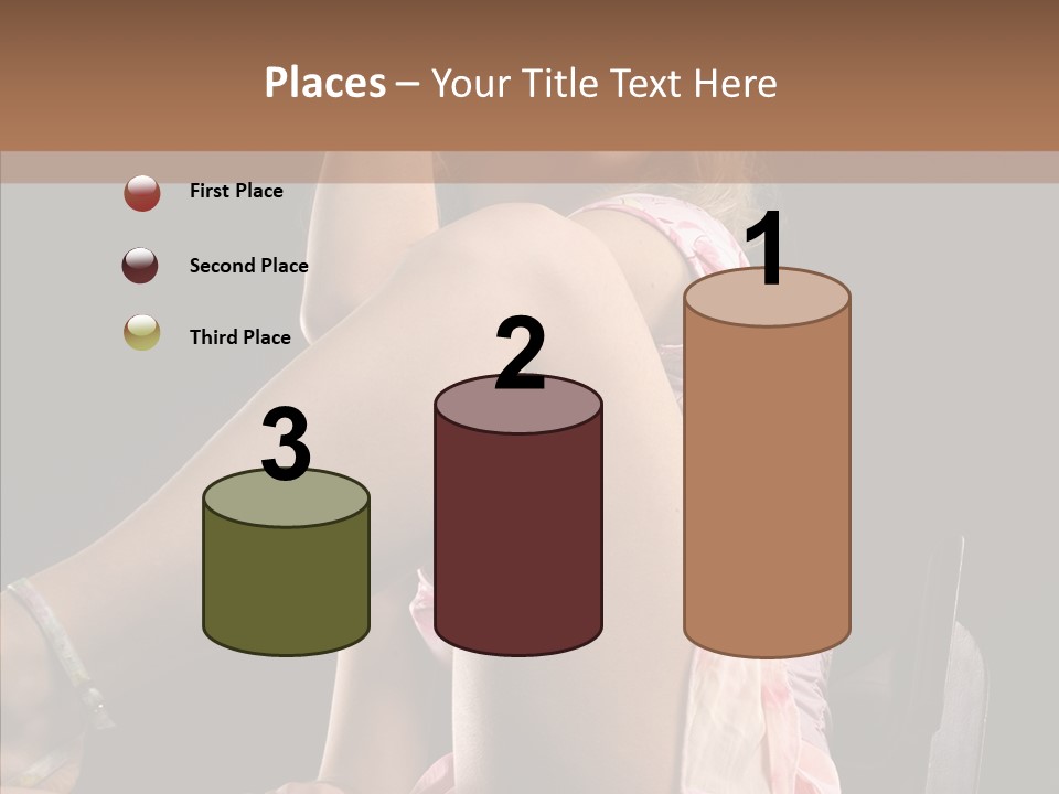 Clothes Blonde Woman PowerPoint Template