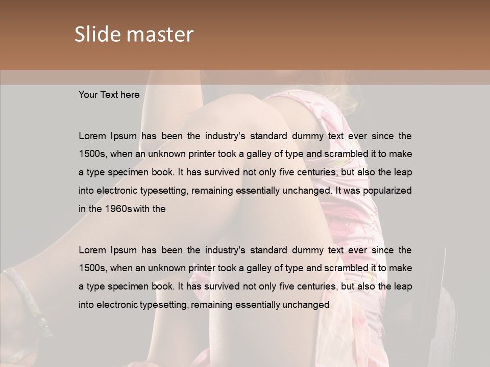 Clothes Blonde Woman PowerPoint Template