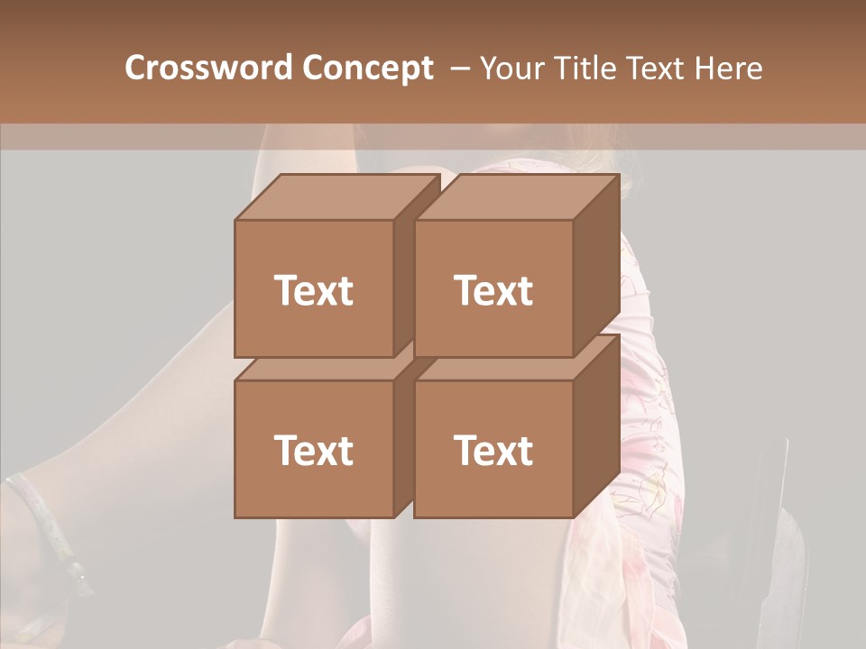 Clothes Blonde Woman PowerPoint Template