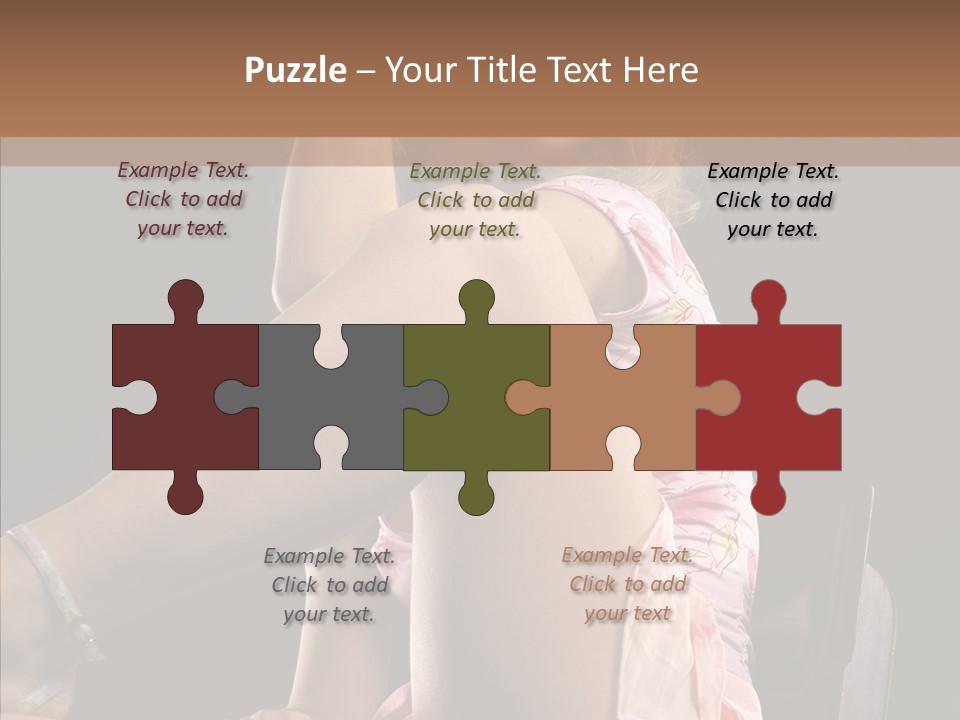 Clothes Blonde Woman PowerPoint Template