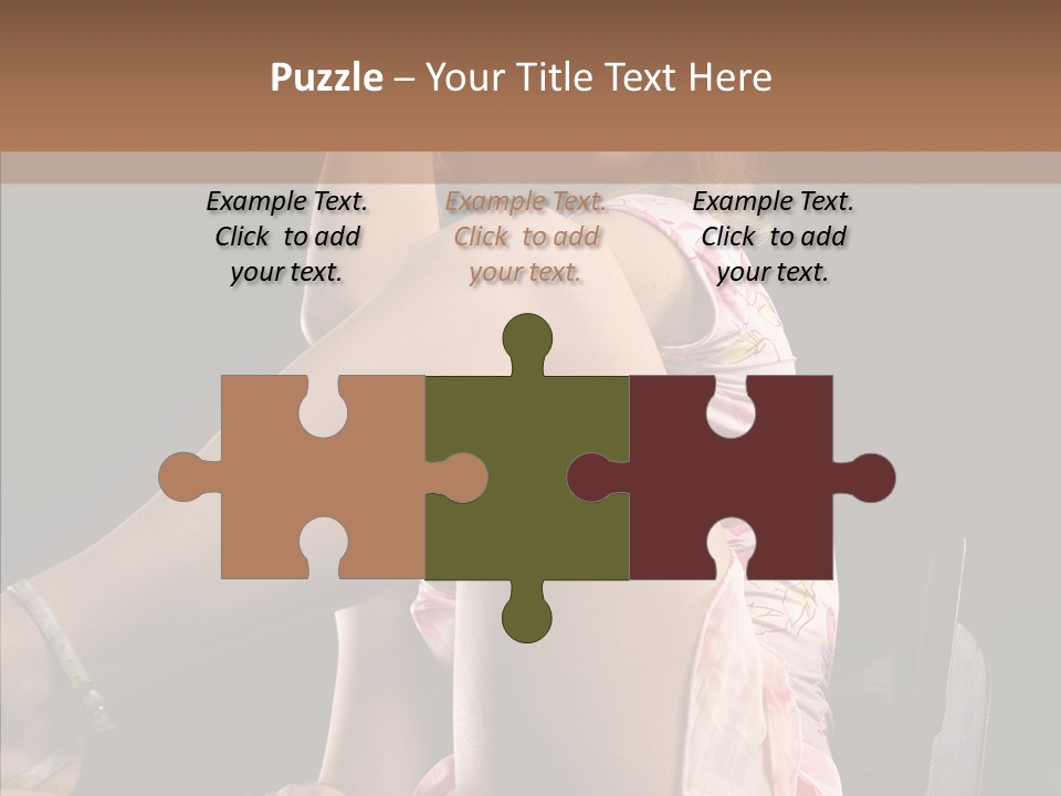 Clothes Blonde Woman PowerPoint Template