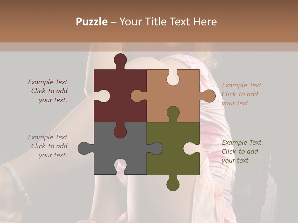 Clothes Blonde Woman PowerPoint Template