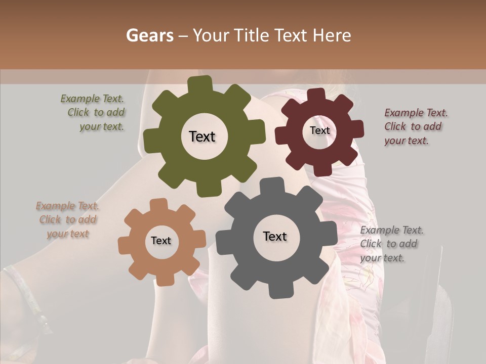 Clothes Blonde Woman PowerPoint Template