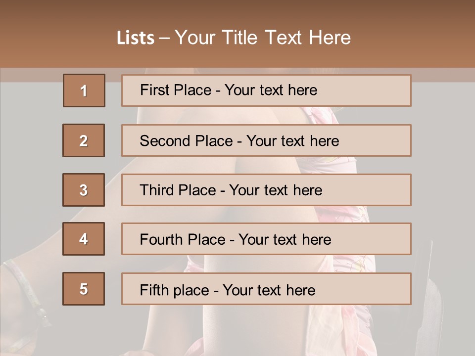 Clothes Blonde Woman PowerPoint Template