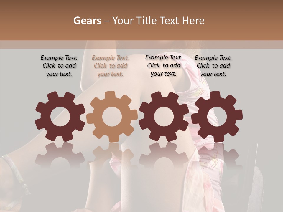 Clothes Blonde Woman PowerPoint Template