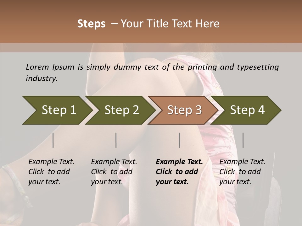 Clothes Blonde Woman PowerPoint Template