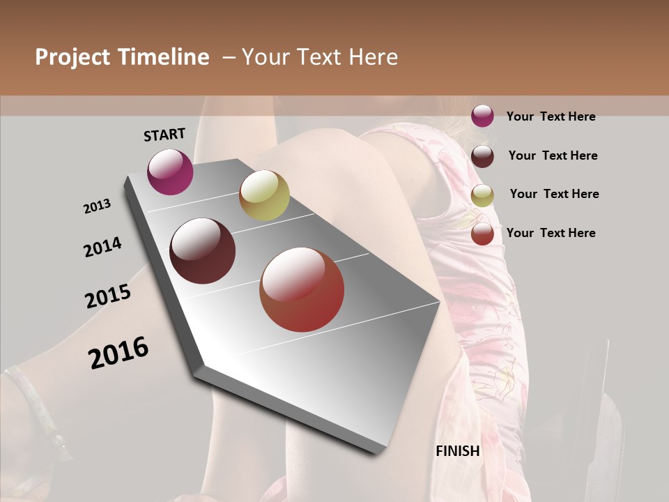 Clothes Blonde Woman PowerPoint Template