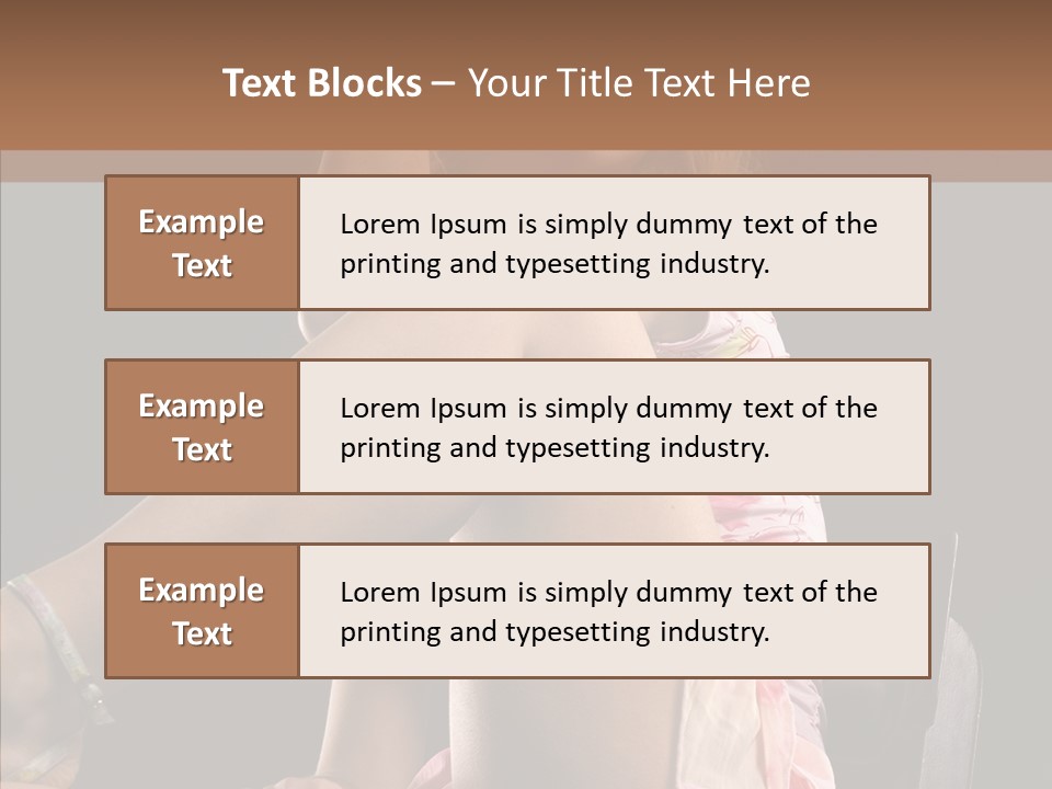 Clothes Blonde Woman PowerPoint Template