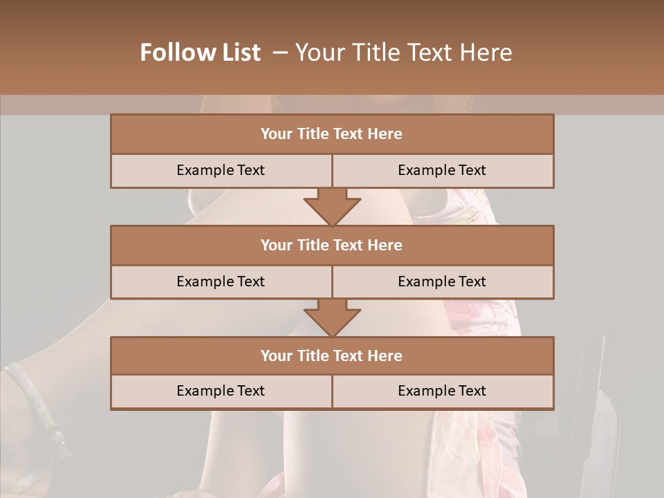 Clothes Blonde Woman PowerPoint Template