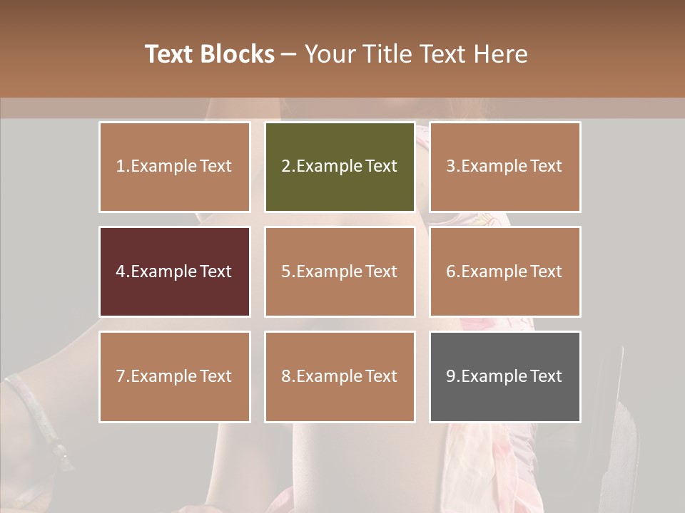 Clothes Blonde Woman PowerPoint Template