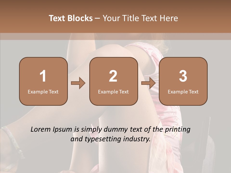 Clothes Blonde Woman PowerPoint Template