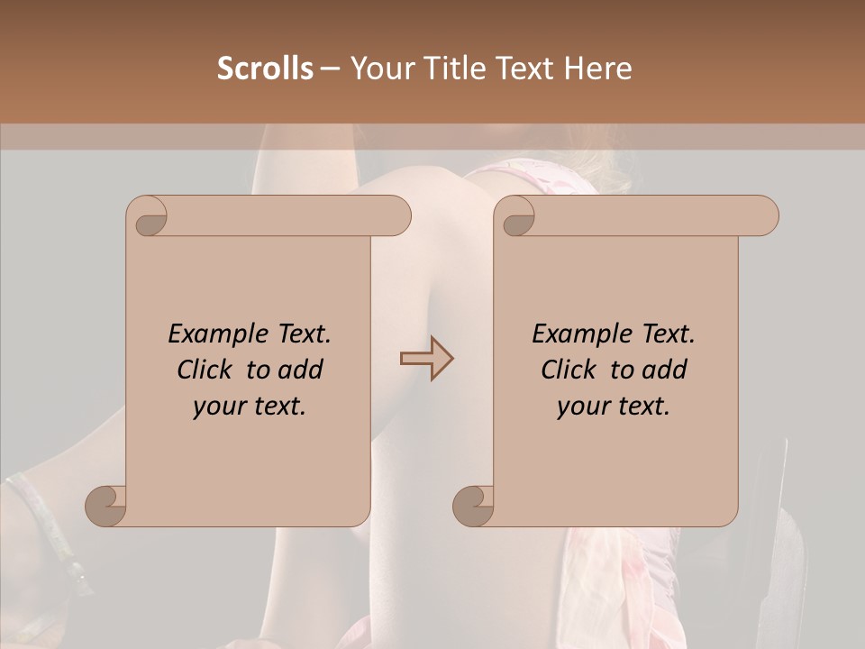 Clothes Blonde Woman PowerPoint Template