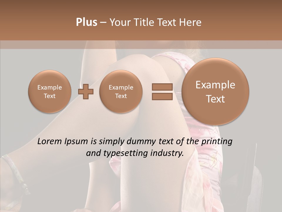 Clothes Blonde Woman PowerPoint Template