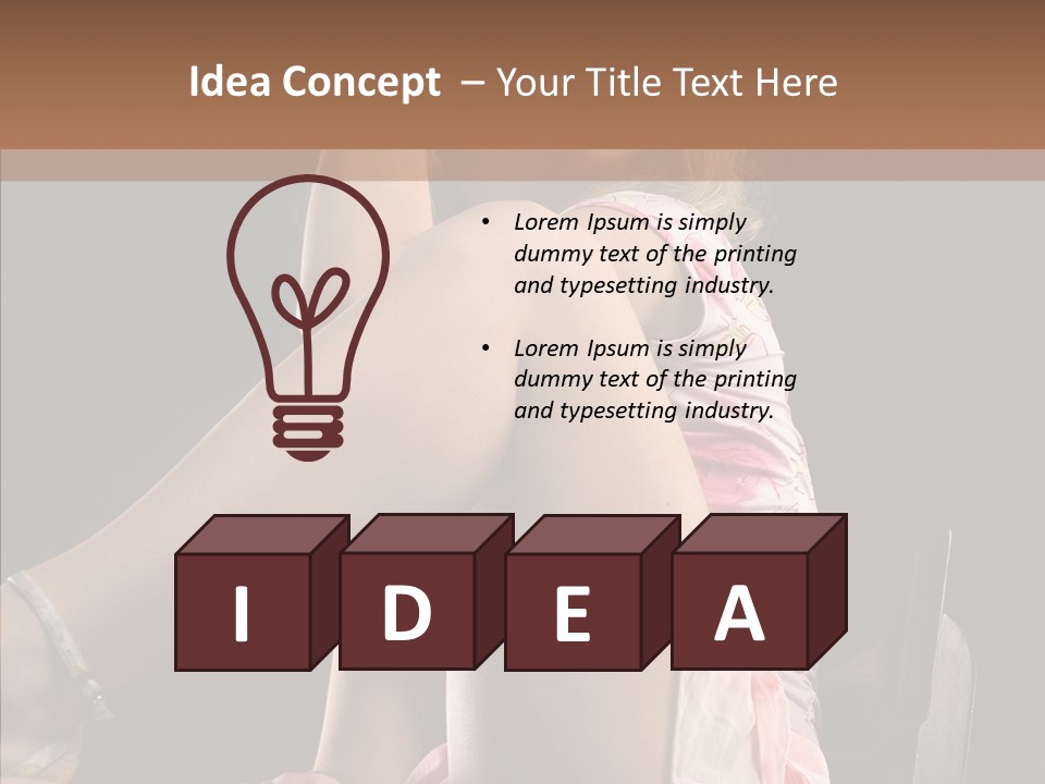 Clothes Blonde Woman PowerPoint Template