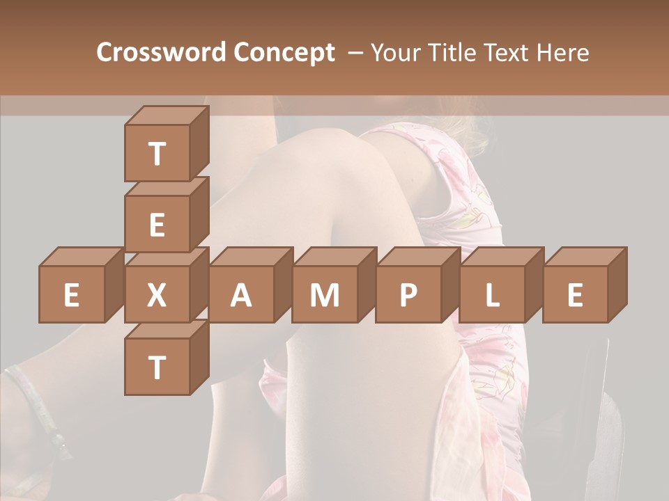 Clothes Blonde Woman PowerPoint Template