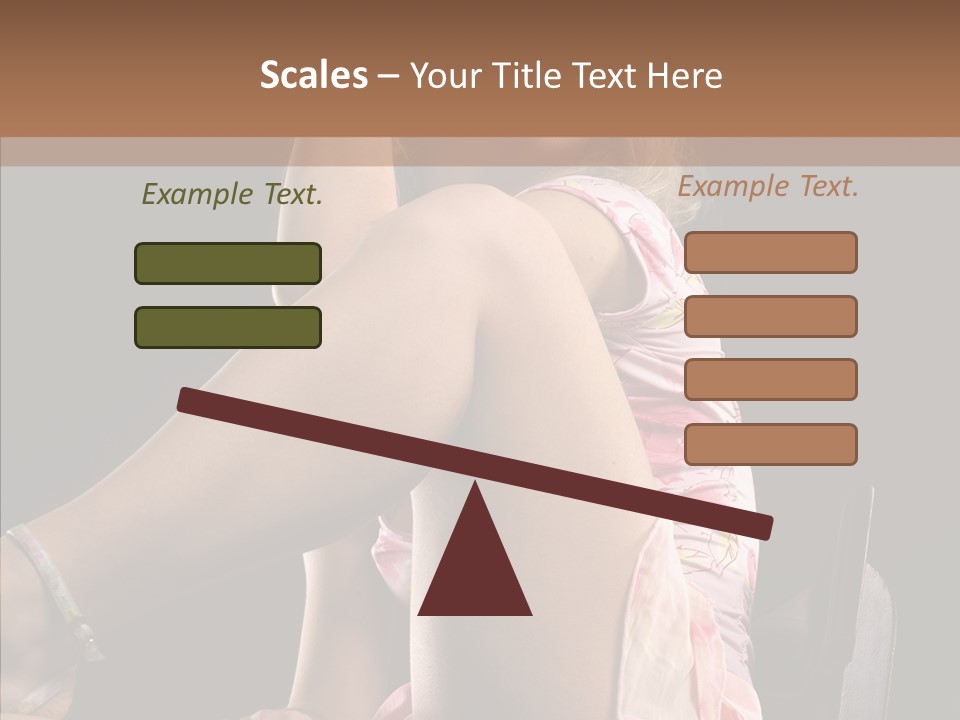 Clothes Blonde Woman PowerPoint Template