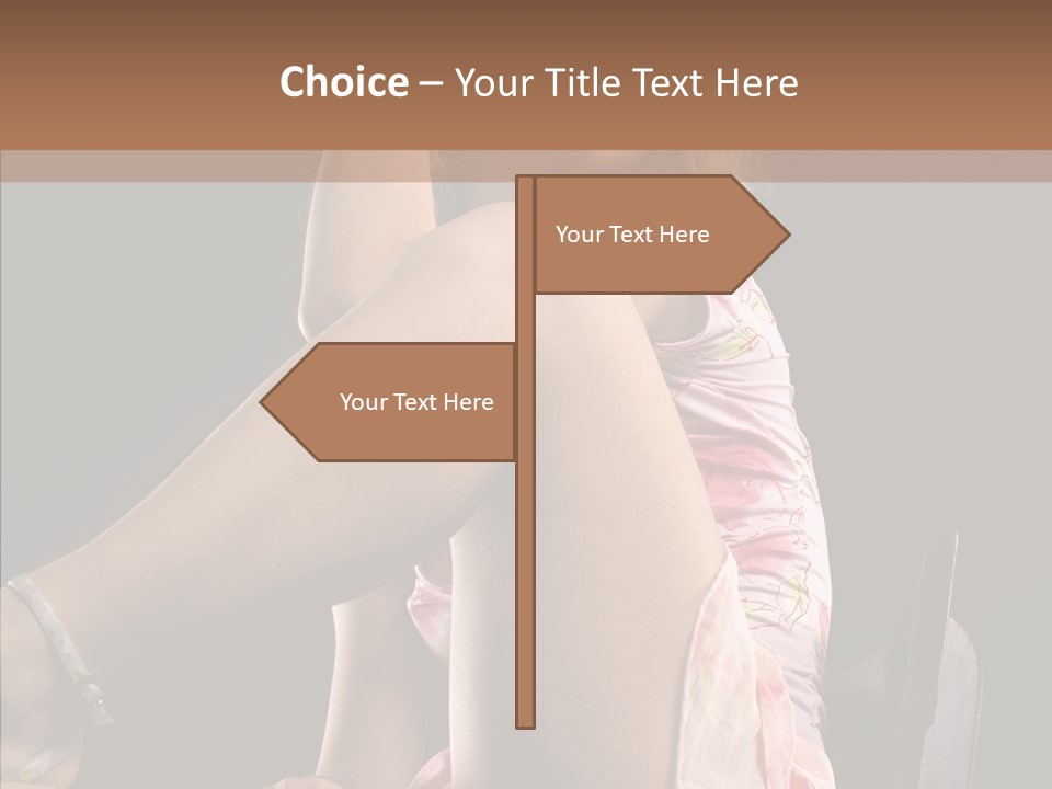 Clothes Blonde Woman PowerPoint Template