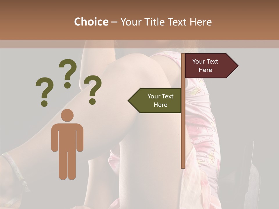 Clothes Blonde Woman PowerPoint Template