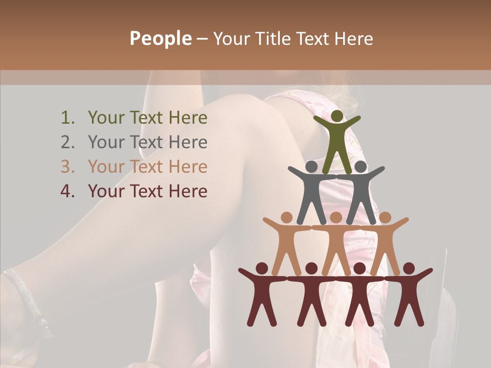 Clothes Blonde Woman PowerPoint Template