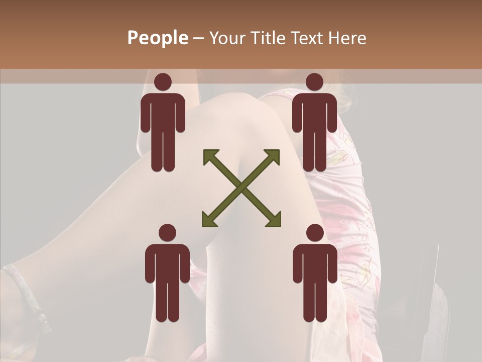 Clothes Blonde Woman PowerPoint Template