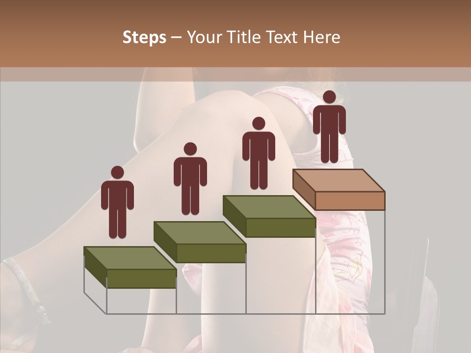 Clothes Blonde Woman PowerPoint Template