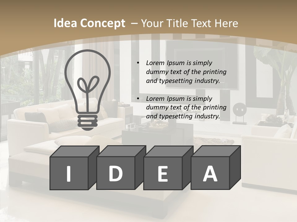 Red Lamp Comfort PowerPoint Template
