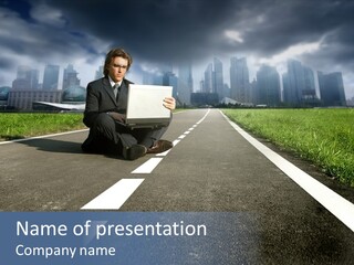 Work Man Shanghai PowerPoint Template