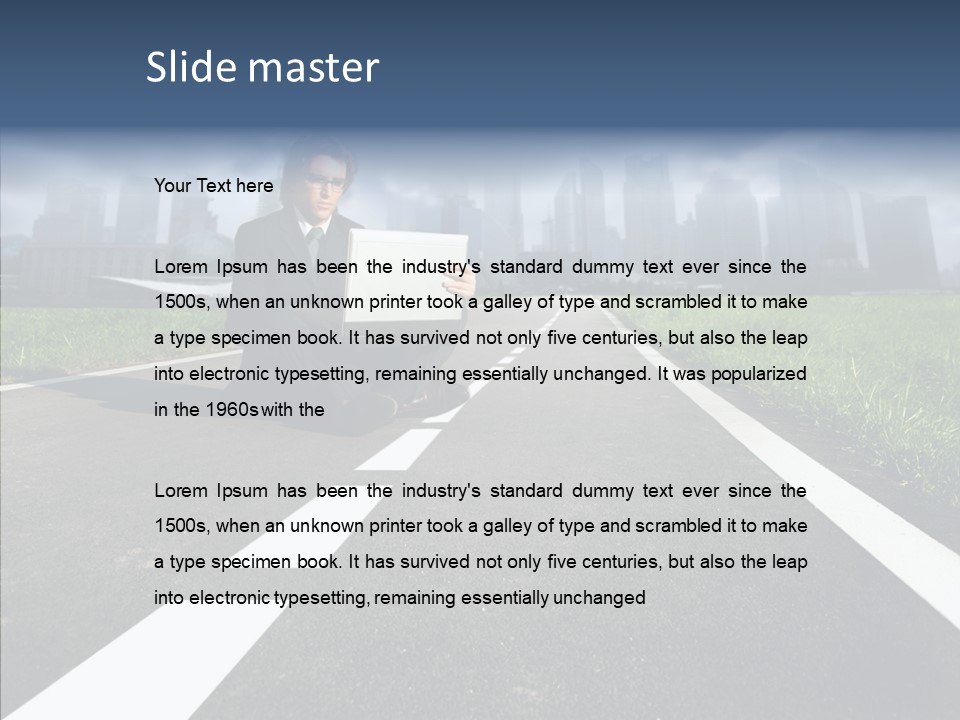 Work Man Shanghai PowerPoint Template