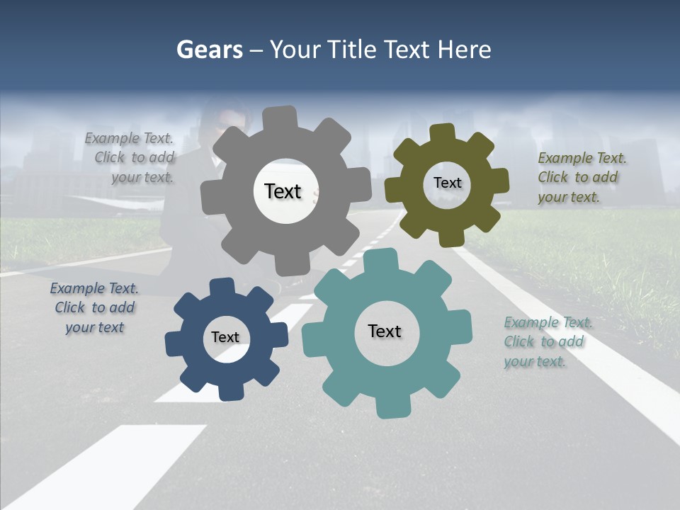 Work Man Shanghai PowerPoint Template