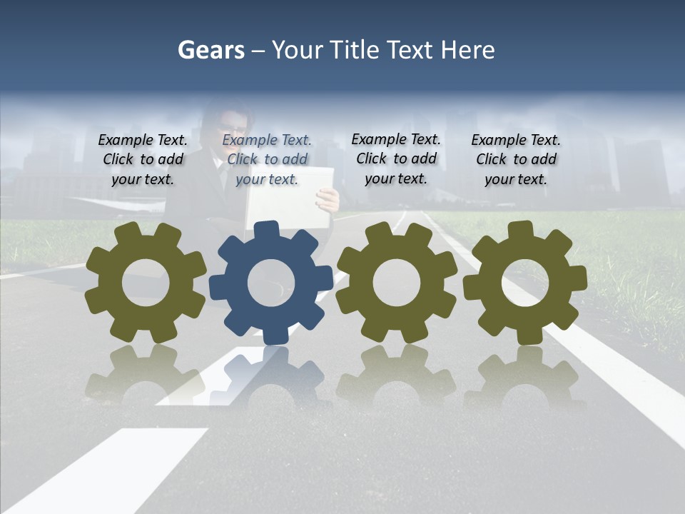 Work Man Shanghai PowerPoint Template