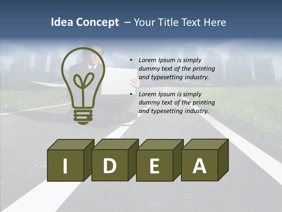 Work Man Shanghai PowerPoint Template