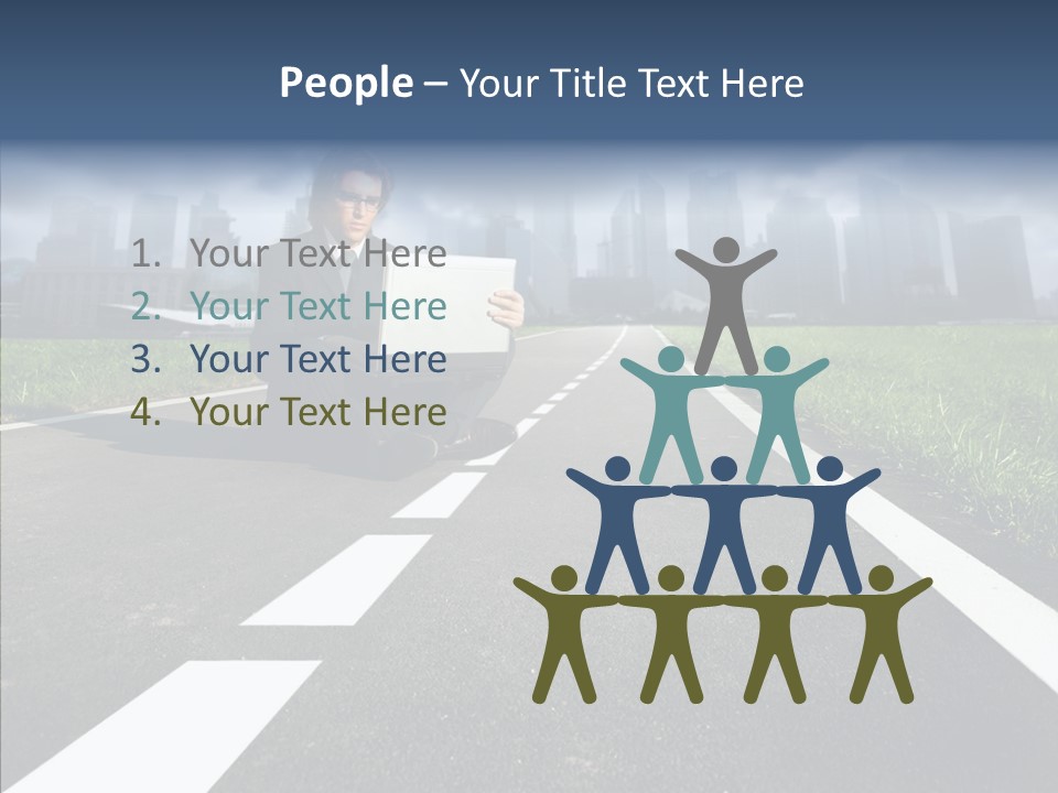 Work Man Shanghai PowerPoint Template