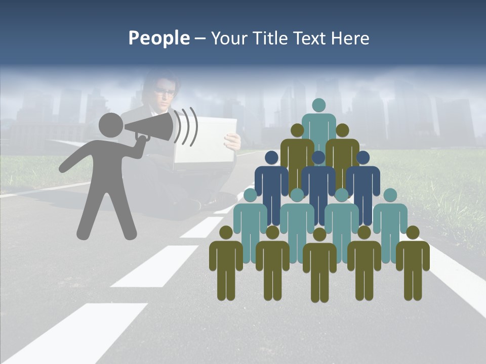 Work Man Shanghai PowerPoint Template