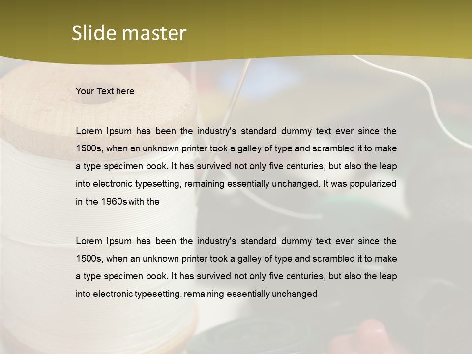 Skein Macro Bobbin PowerPoint Template