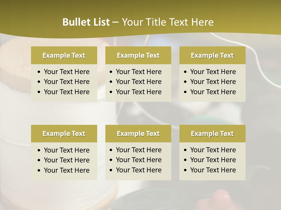 Skein Macro Bobbin PowerPoint Template