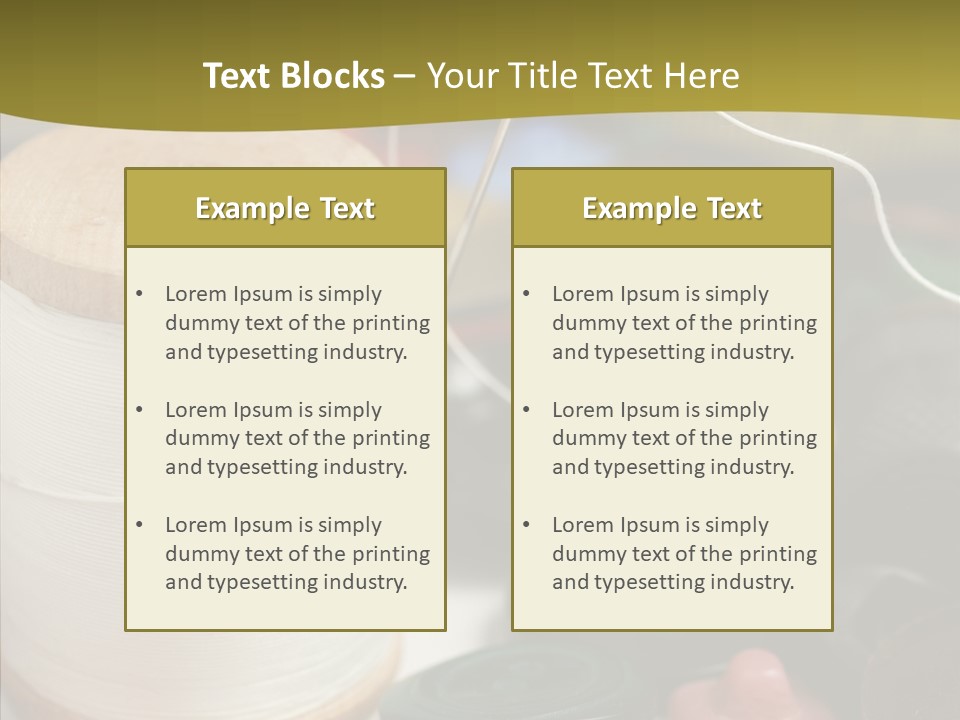Skein Macro Bobbin PowerPoint Template