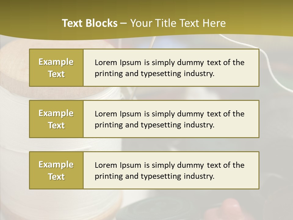 Skein Macro Bobbin PowerPoint Template