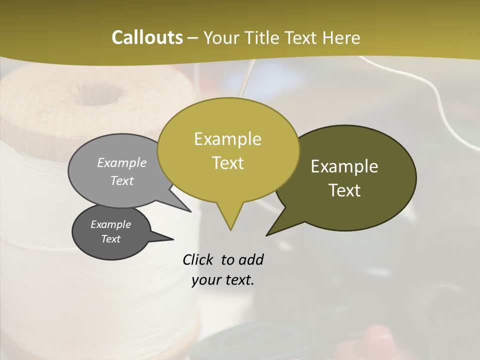 Skein Macro Bobbin PowerPoint Template