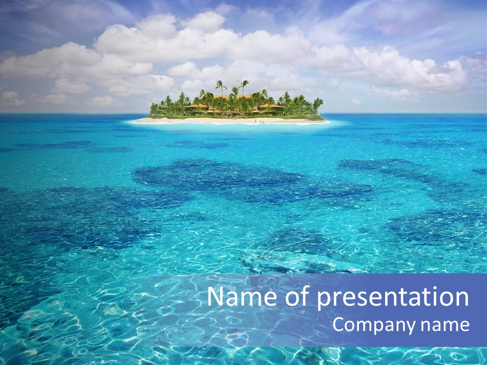 Paradise Direction Trip PowerPoint Template