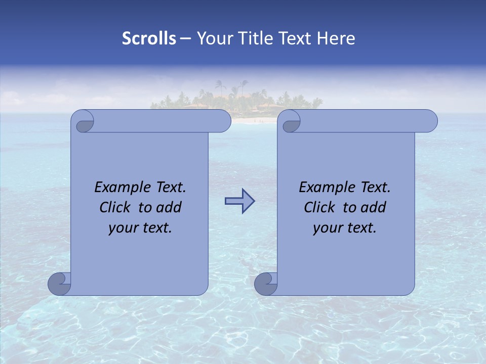 Paradise Direction Trip PowerPoint Template