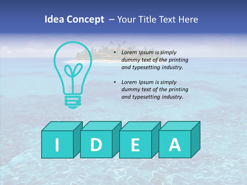 Paradise Direction Trip PowerPoint Template