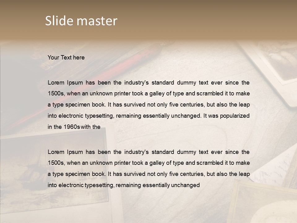 Sepia Handwriting Old Fashioned PowerPoint Template