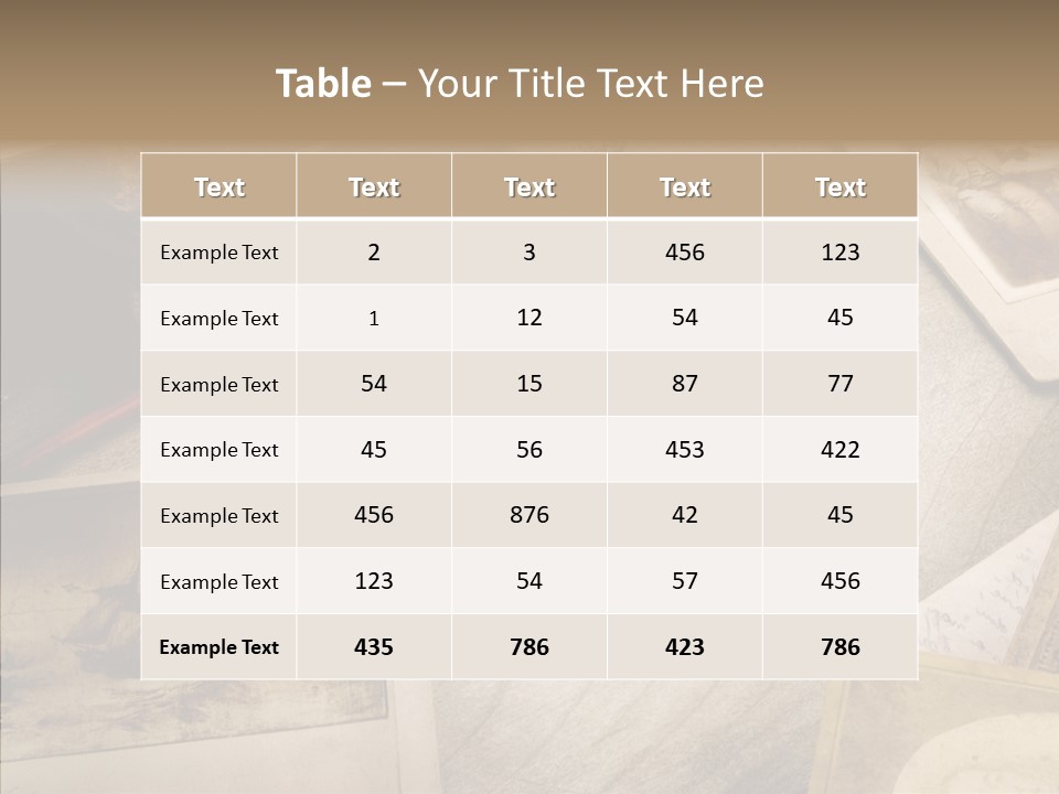 Sepia Handwriting Old Fashioned PowerPoint Template